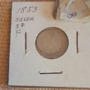 1853 SILVER TRIME U.S Confederate Coin Star Of David *RARE VERSION*